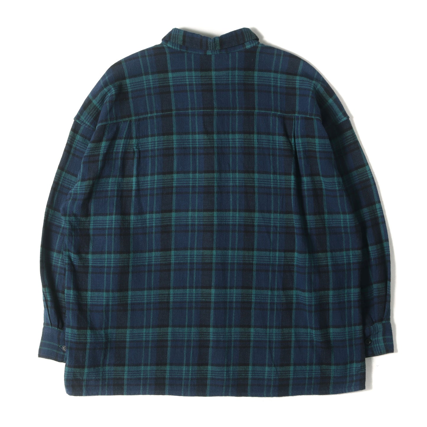 22SS オーバーサイズ ヘビー チェック フランネルシャツ(BASIN BLACKWATCH LS SHIRT)
