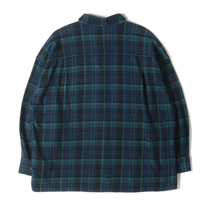 22SS オーバーサイズ ヘビー チェック フランネルシャツ(BASIN BLACKWATCH LS SHIRT)