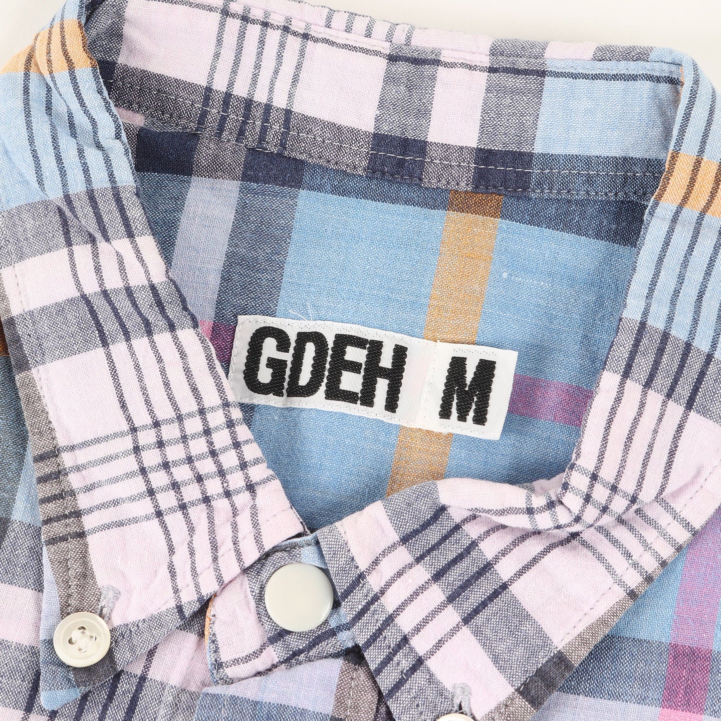 00s マドラスチェック ボタンダウン 半袖シャツ