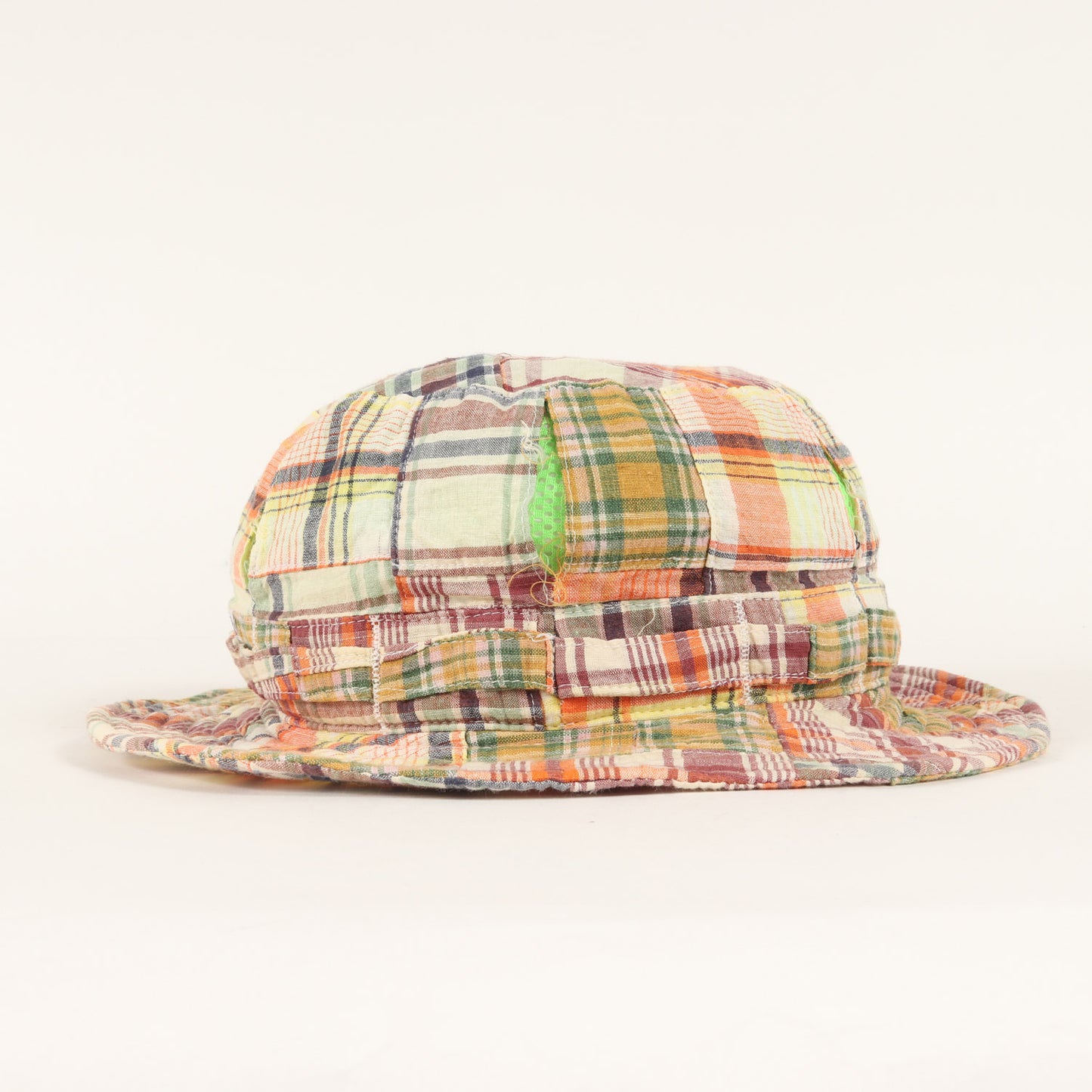 00s パッチワーク チェック ベンチレーション ハット