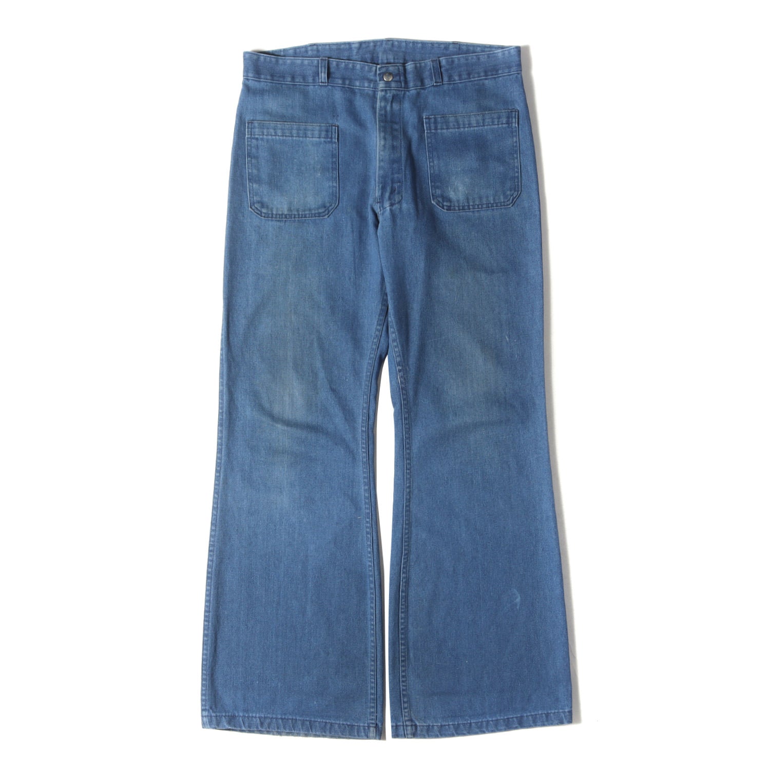 80-90s USNAVY seafarer セーラーパンツ デニム 古着 90s 米軍 USN Seafarer ブルー デニム セーラー マリン