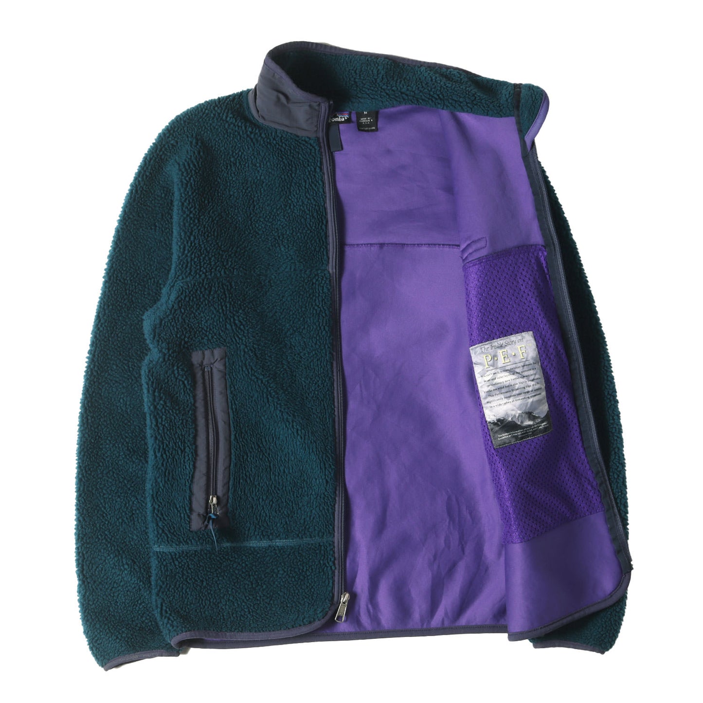 90s Rタグ 初期型 PEF レトロX フリース ジャケット(USA製)