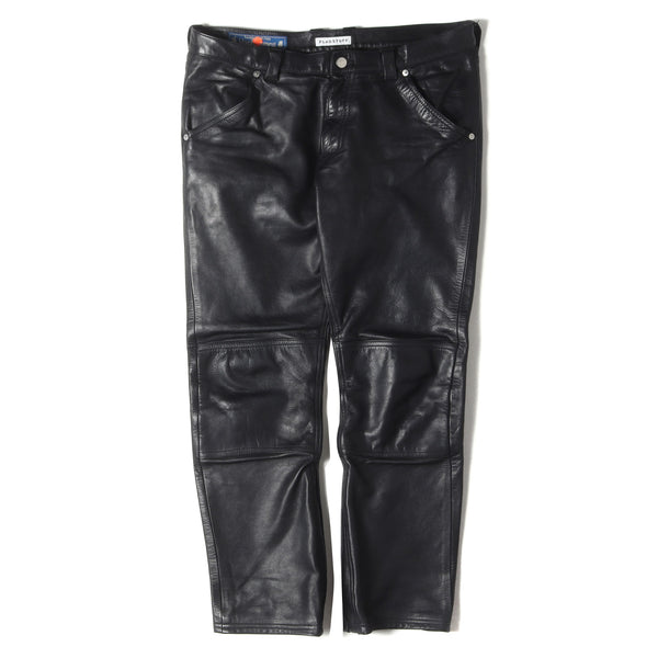 FLAGSTUFF (フラグスタッフ) ×blackmeans カウレザー パンツ(LEATHER