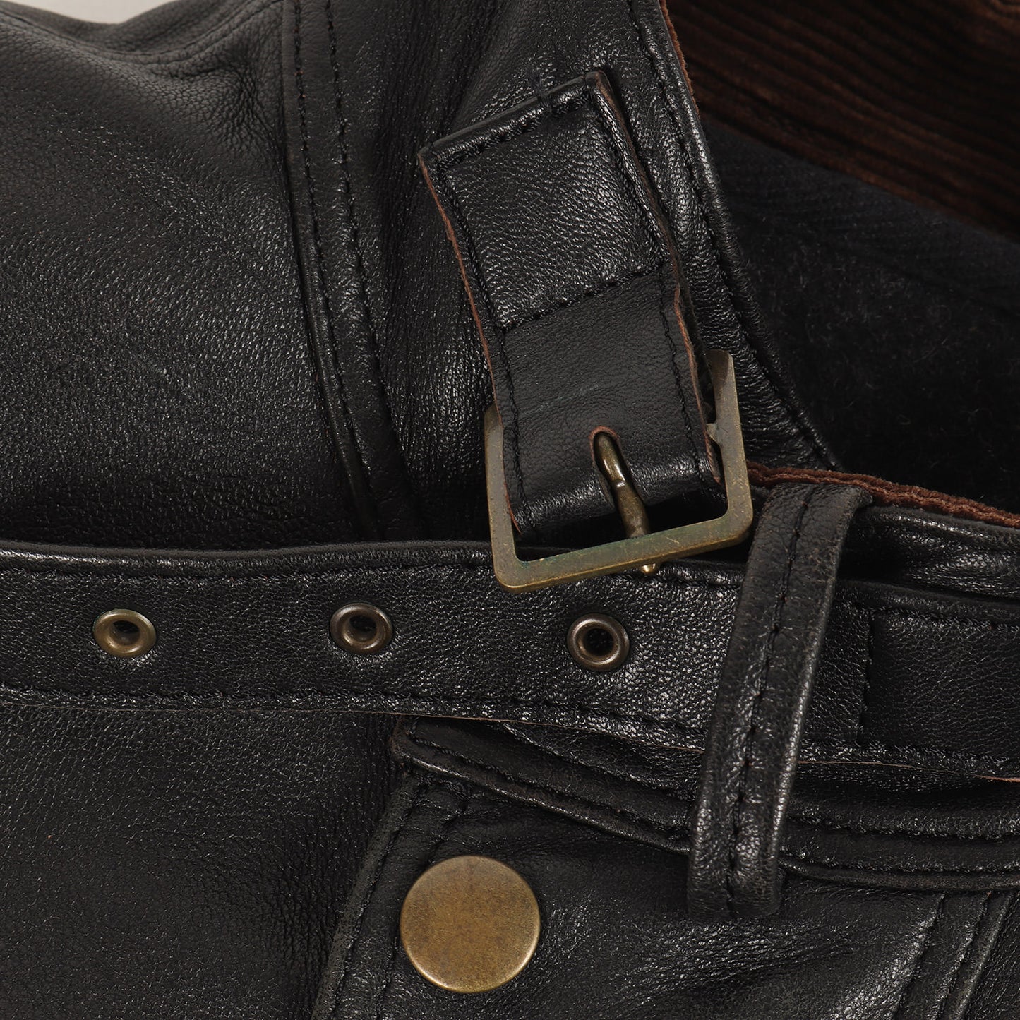 シープスキンレザー ライナーベスト付き モーターサイクル ジャケット(AD-10 SHEEPSKIN BMC JACKET)