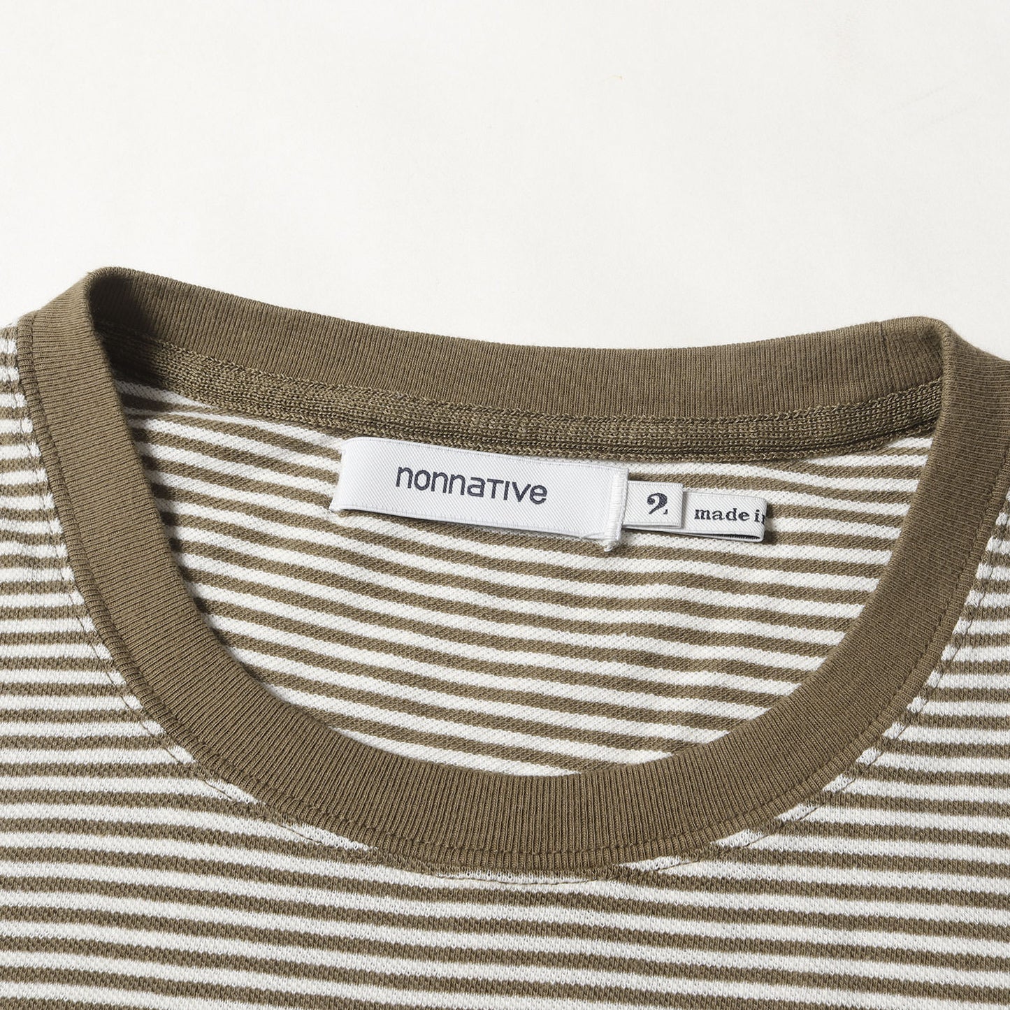 24SS オーバーサイズ 鹿の子 ボーダー Tシャツ(CLERK S/S TEE C/L PIQUE BORDER)