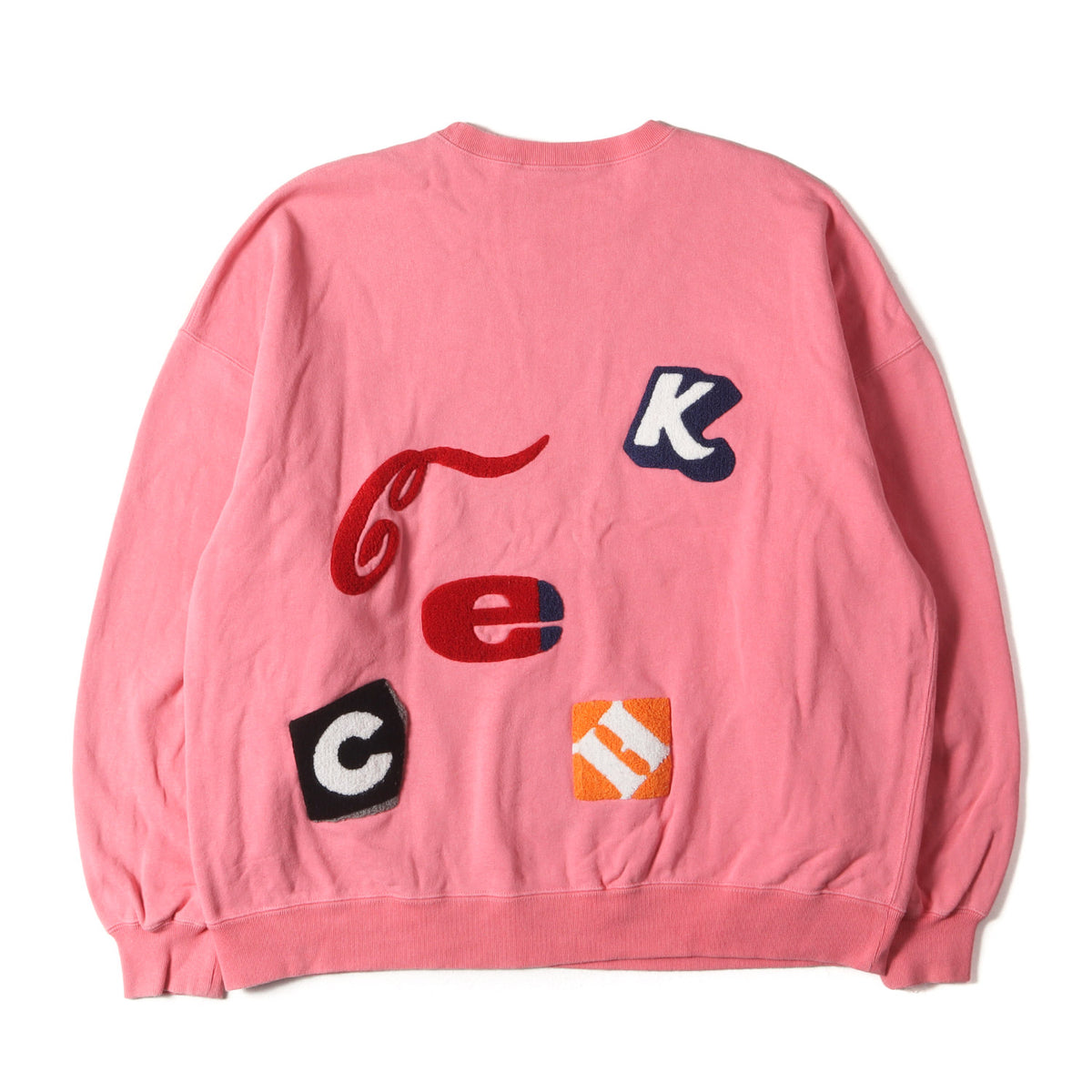 BlackEyePatch (ブラックアイパッチ) マルチ アップリケ クルーネック 