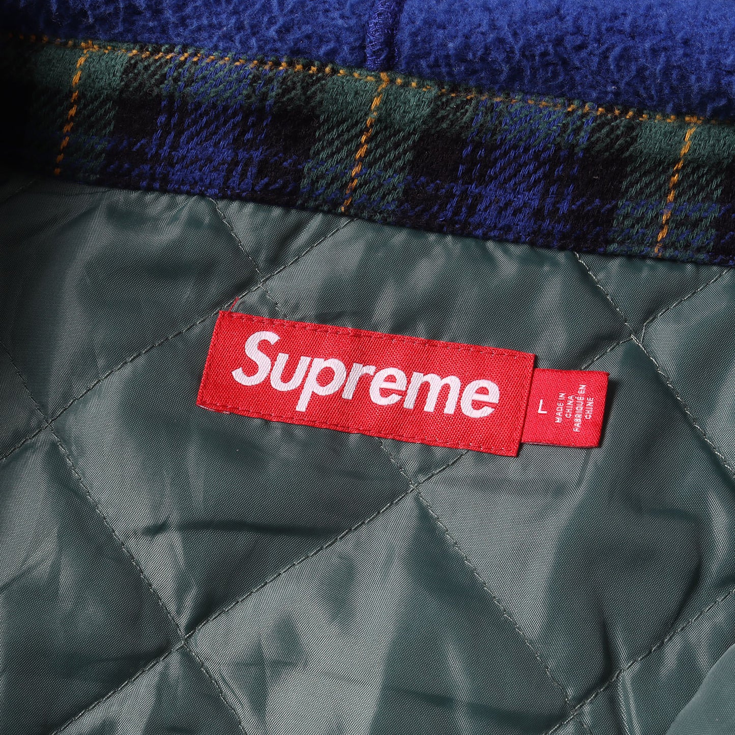 23AW フード付き 裏地キルティング チェック ネルシャツ(Tartan Flannel Hooded Shirt)