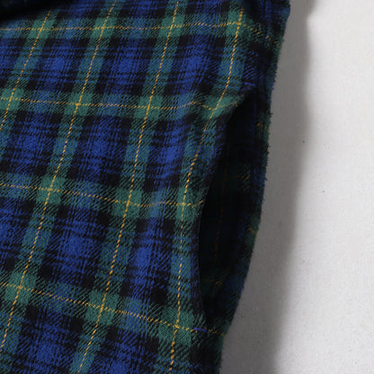 23AW フード付き 裏地キルティング チェック ネルシャツ(Tartan Flannel Hooded Shirt)