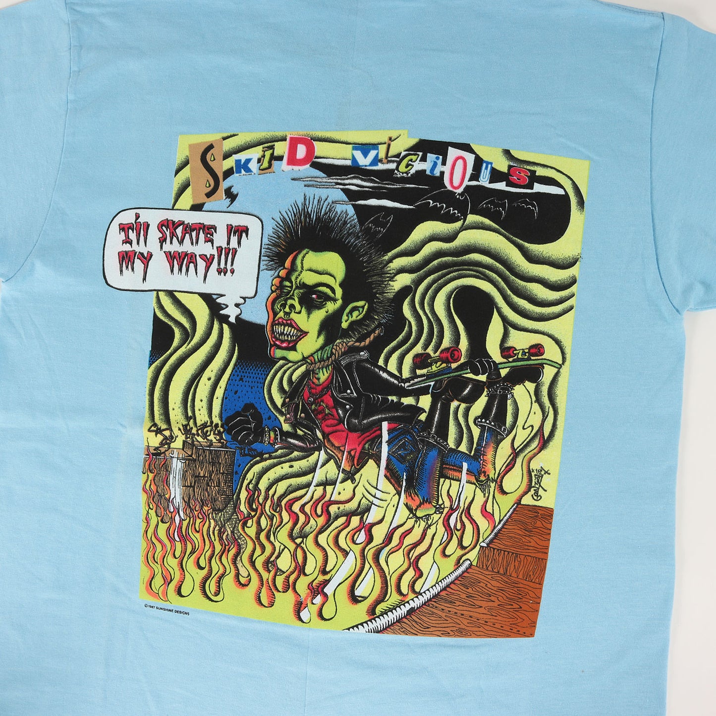 80s MONSTER ISLAND 両面プリント Tシャツ(デッドストック / USA製)