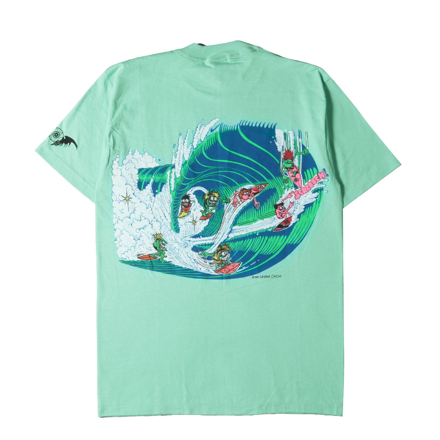 80s MONSTER ISLAND 両面プリント Tシャツ(デッドストック / USA製)