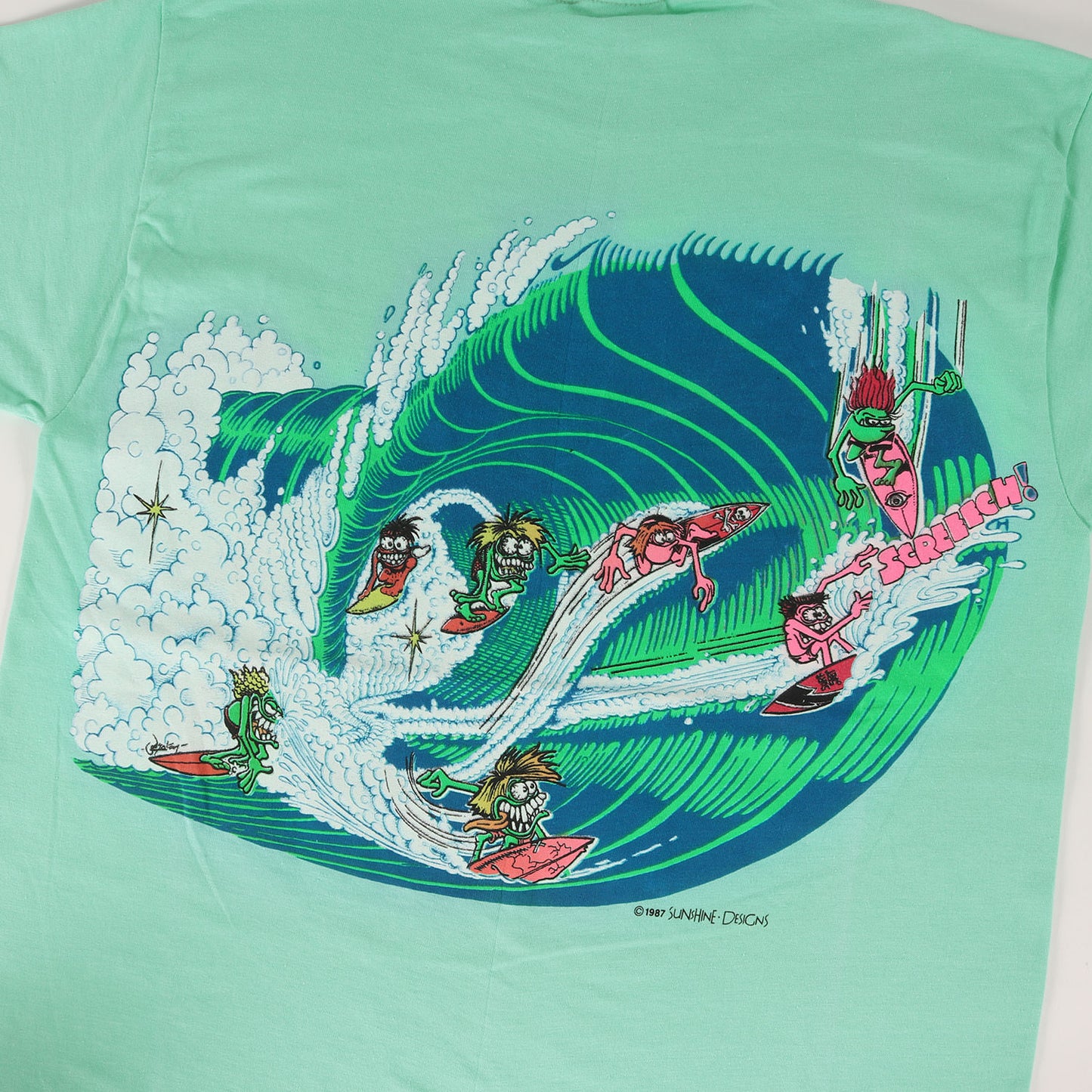80s MONSTER ISLAND 両面プリント Tシャツ(デッドストック / USA製)