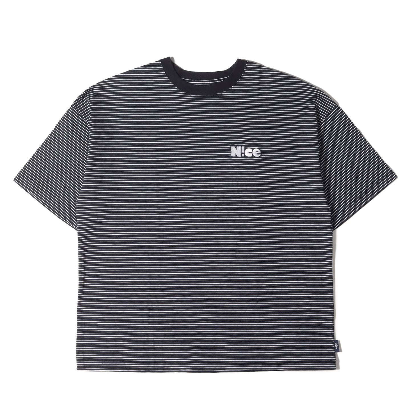 24SS ラウンドロゴ オーバーサイズ ボーダー Tシャツ(ROUND LOGO BORDER TEE)