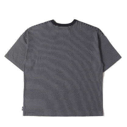 N!ce (ナイス) 24SS ラウンドロゴ オーバーサイズ ボーダー Tシャツ 