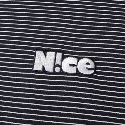 24SS ラウンドロゴ オーバーサイズ ボーダー Tシャツ(ROUND LOGO BORDER TEE)
