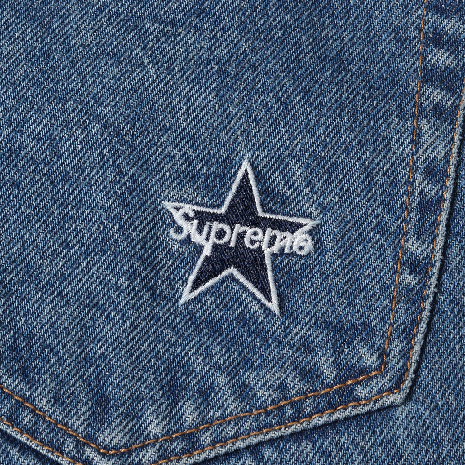 Supreme (シュプリーム) 22SS ウォッシュ加工 スターロゴ デニムパンツ