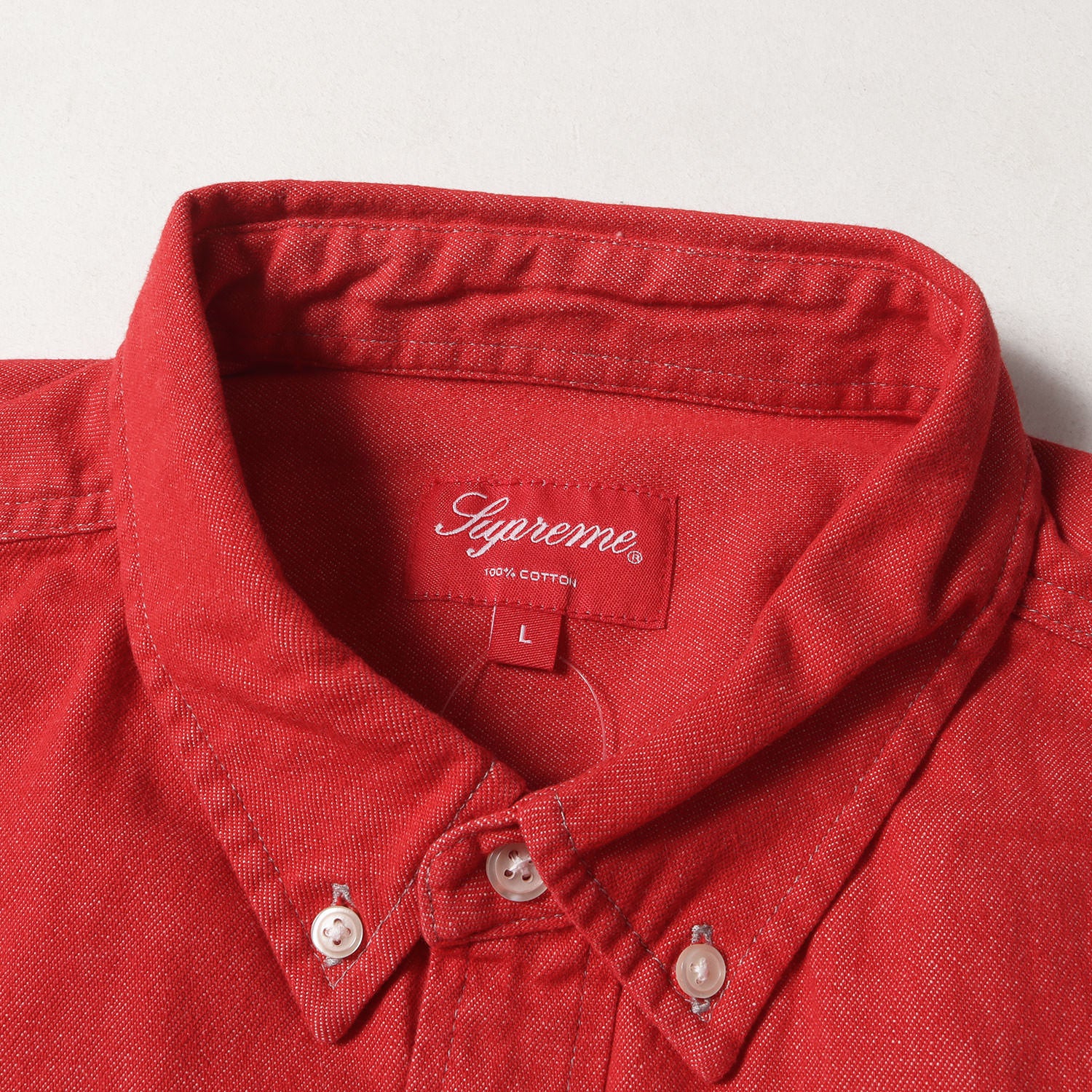 Supreme (シュプリーム) 20AW クラシックロゴ 刺繍 ボタンダウン 