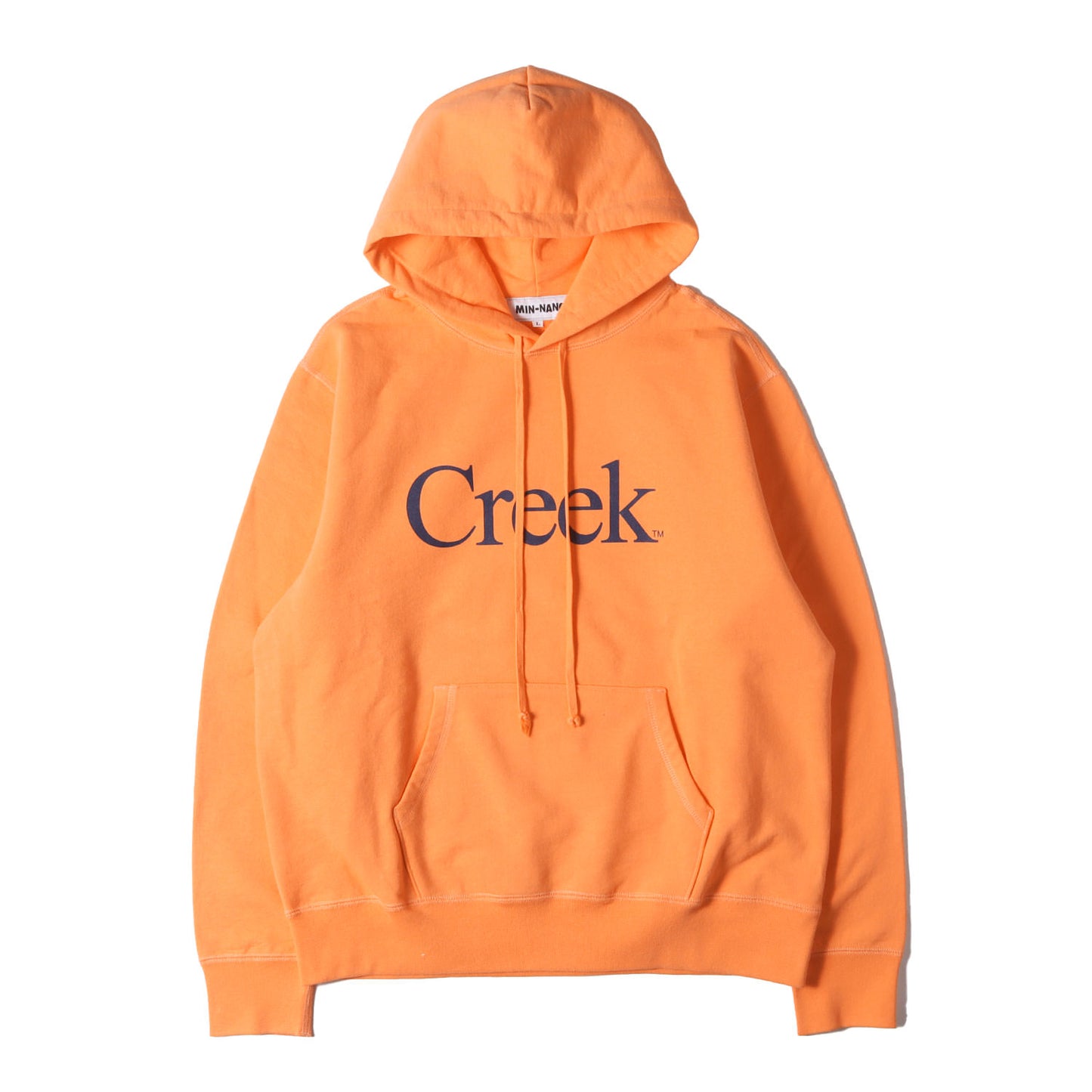 ×MIN-NANO ブランドロゴ スウェットパーカー