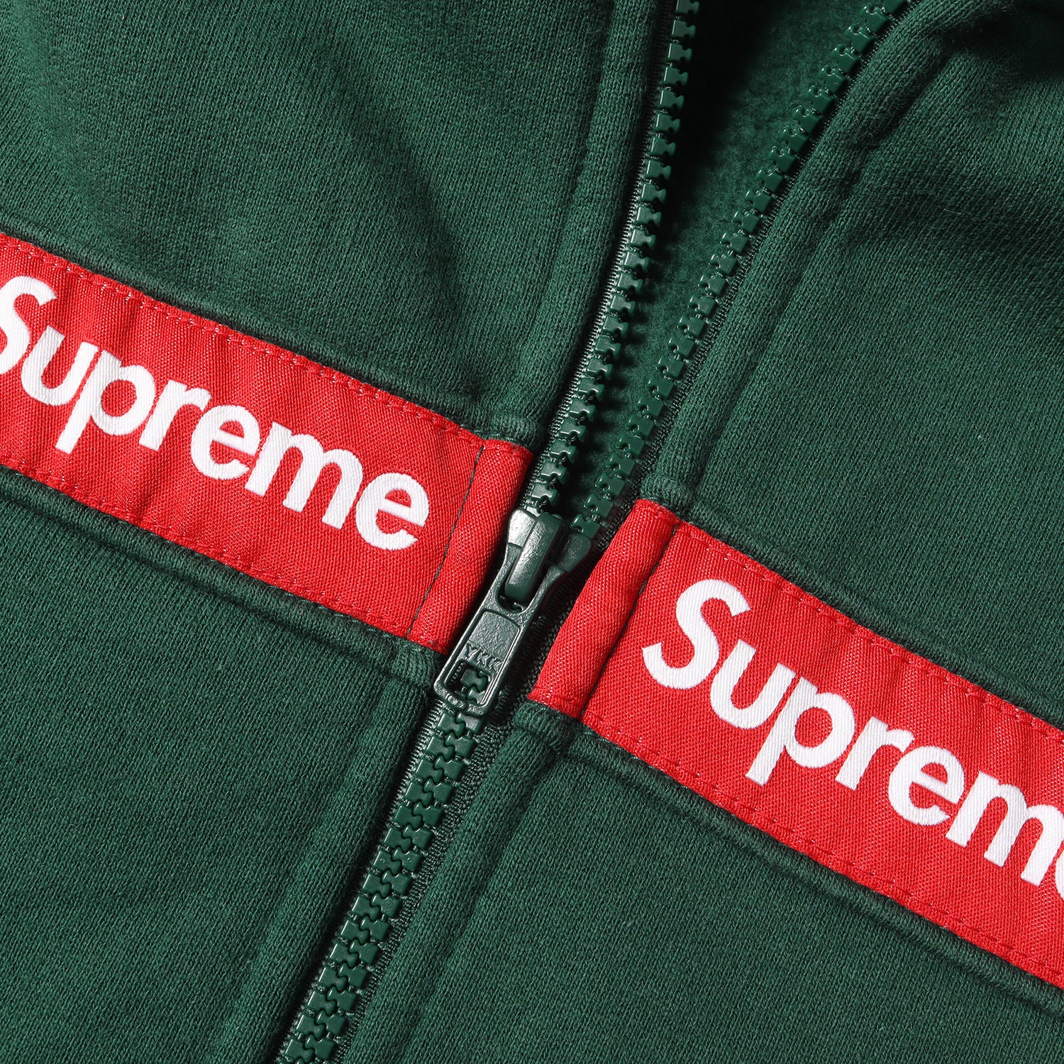 Supreme (シュプリーム) ロゴテープ ジップ スウェットパーカー(Text 