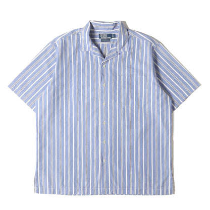 [ポニーなし] 90s CALDWELL オープンカラー ストライプ 半袖シャツ