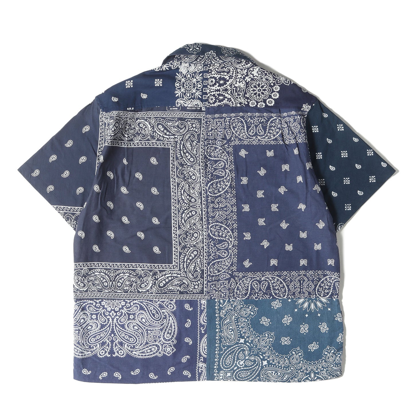 ヴィンテージリメイク バンダナ オープンカラー パッチワーク 半袖シャツ(VINTAGE BANDANA PATCHWORK SHIRT S/S MIX)