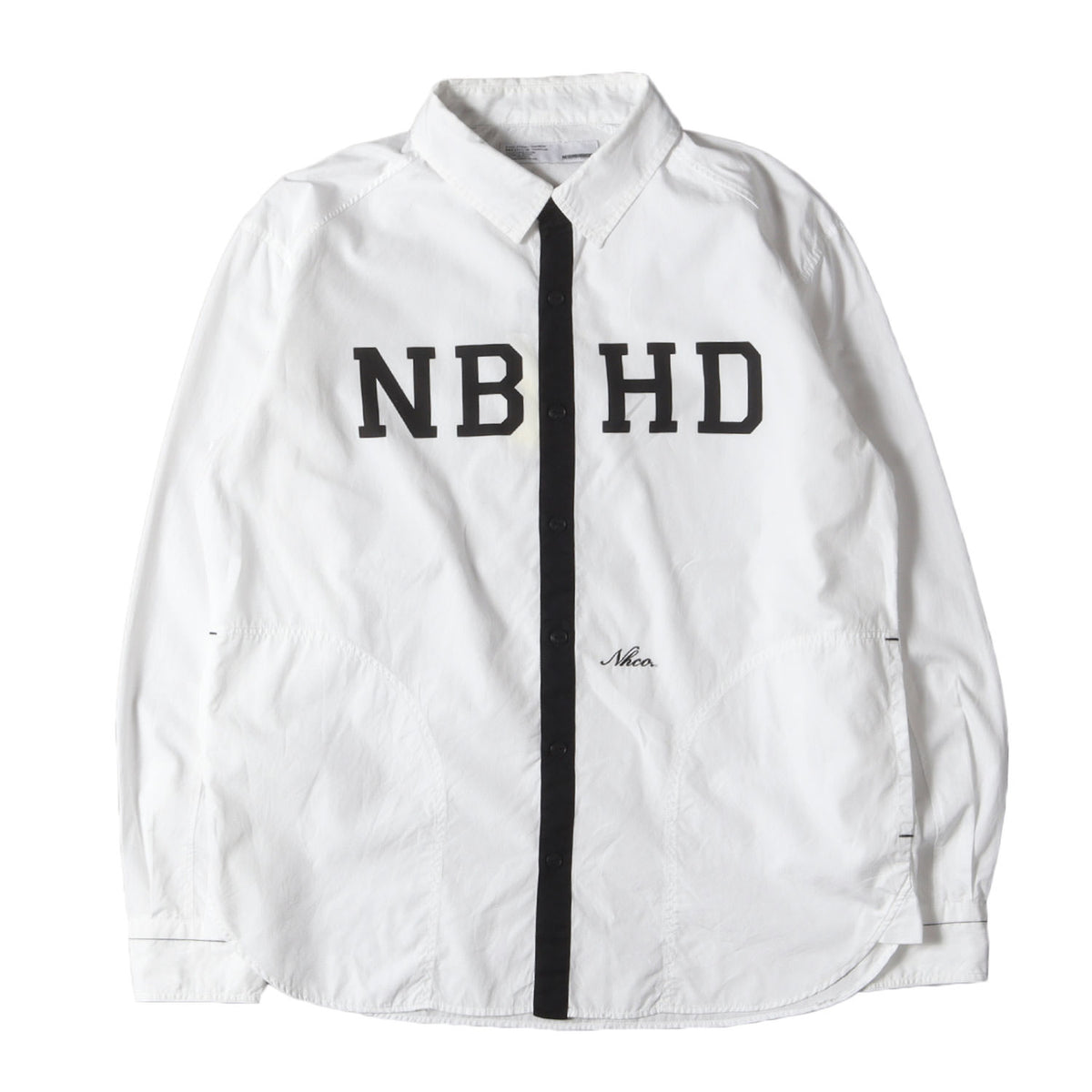 00s NBHDロゴ コットンブロード シャツ(OB / C-SHIRT. LS)