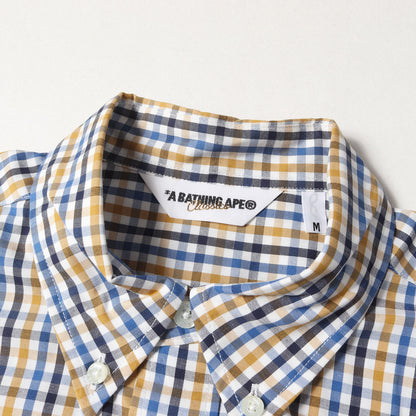 チェック コットン ボタンダウンシャツ