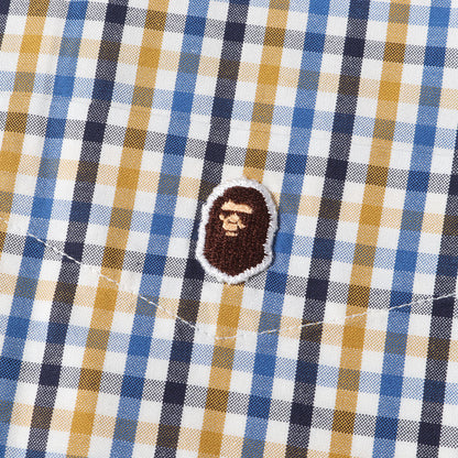 チェック コットン ボタンダウンシャツ