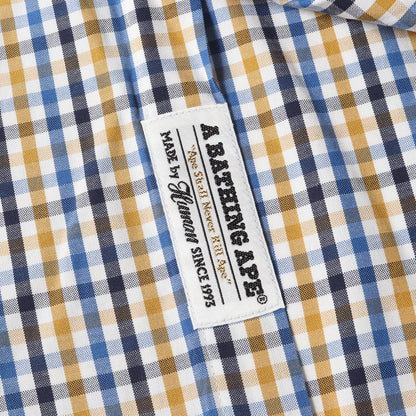 チェック コットン ボタンダウンシャツ
