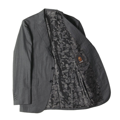 Mr. BATHING APE 裏地ジャガードカモ ヘリンボーンウール テーラードジャケット