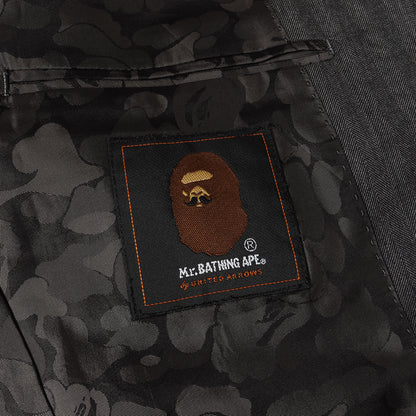 Mr. BATHING APE 裏地ジャガードカモ ヘリンボーンウール テーラードジャケット