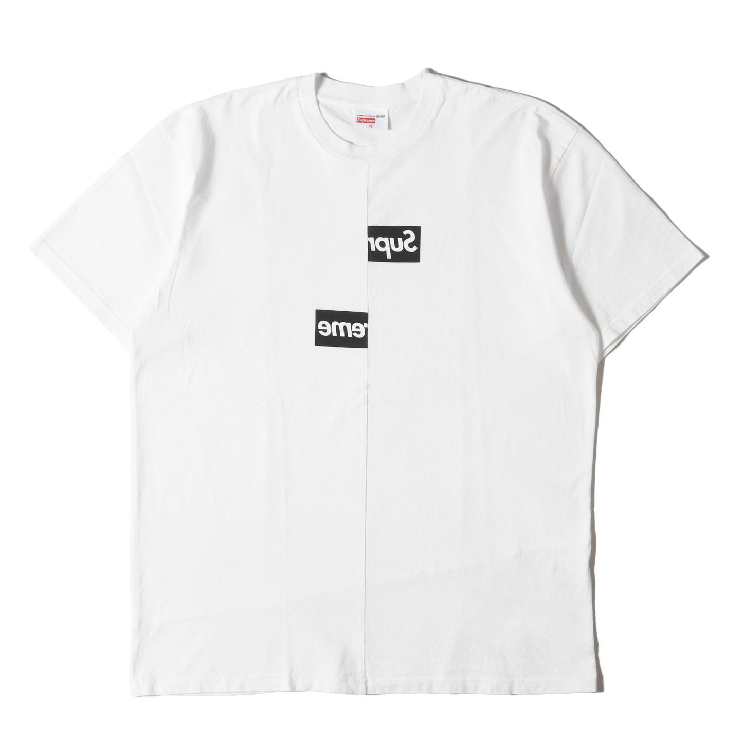 ×COMME des GARCONS SHIRT スプリット BOXロゴ Tシャツ(Split Box Logo Tee)