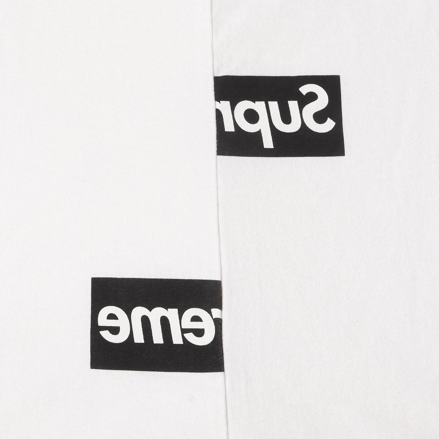 ×COMME des GARCONS SHIRT スプリット BOXロゴ Tシャツ(Split Box Logo Tee)