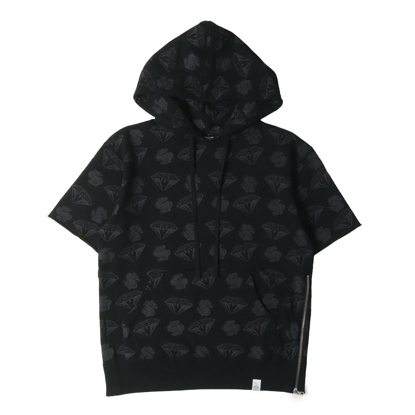 ×MAGIC STICK ダイヤ&ドル モノグラム 半袖 スウェット パーカー