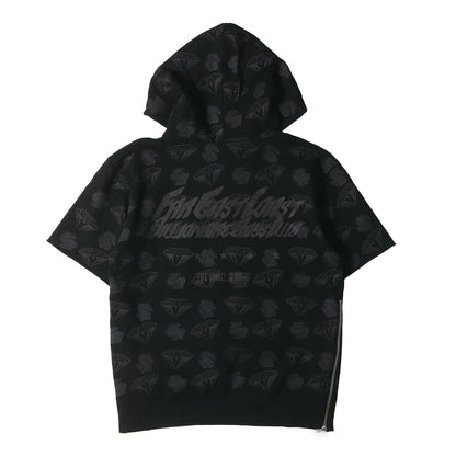 ×MAGIC STICK ダイヤ&ドル モノグラム 半袖 スウェット パーカー