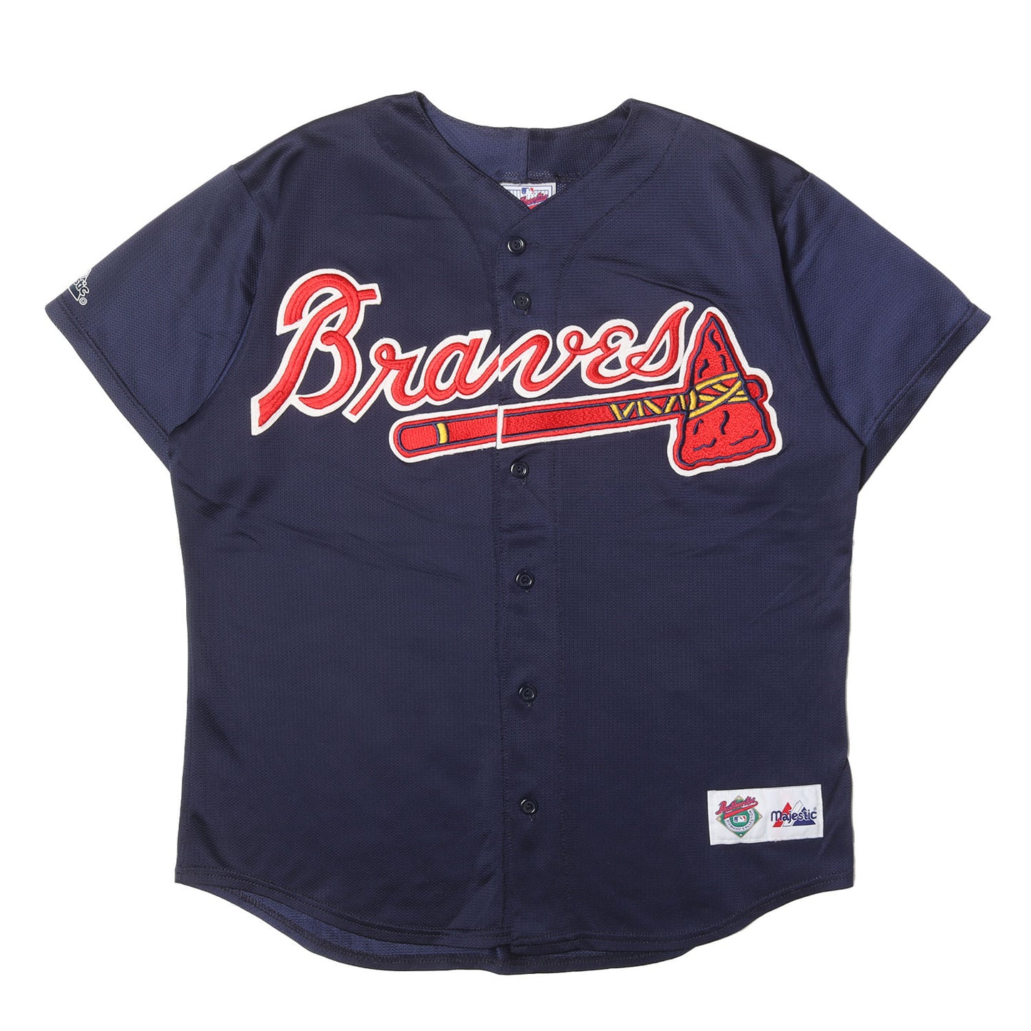 90s アトランタ・ブレーブス ベースボールシャツ / メッシュジャージ(USA製)