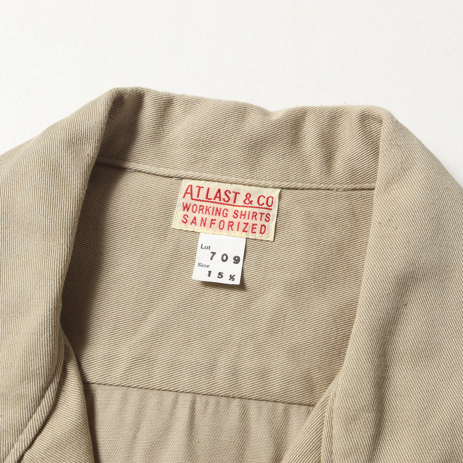 Lot709 ワッペン コットンツイル オープンカラー ワークシャツ