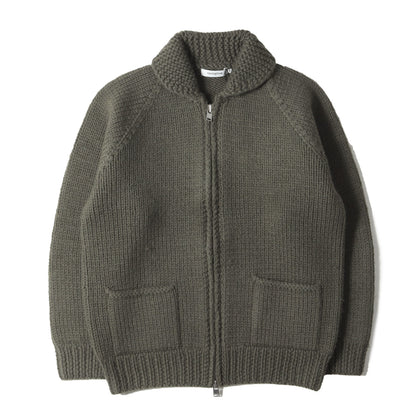 24AW ハンドニット カウチン ジップ セーター(ADVENTURER HAND-KNIT COWICHAN SWEATER WOOL YARN)