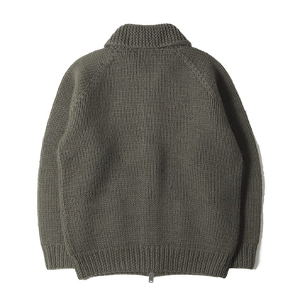 24AW ハンドニット カウチン ジップ セーター(ADVENTURER HAND-KNIT COWICHAN SWEATER WOOL YARN)