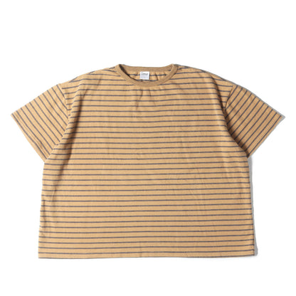 22SS オーバーサイズ ボーダー ストレッチ ヘビー Tシャツ 2色セット(Comfortable Border Tee)