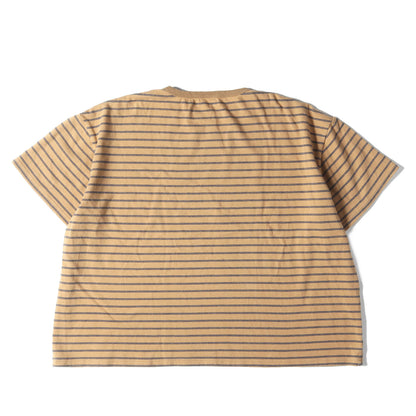 22SS オーバーサイズ ボーダー ストレッチ ヘビー Tシャツ 2色セット(Comfortable Border Tee)