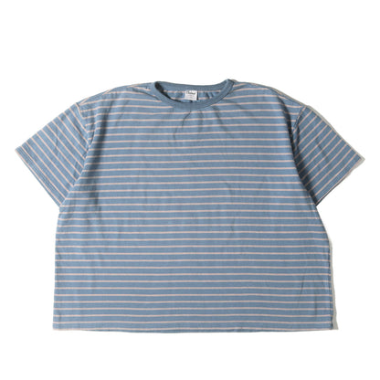 22SS オーバーサイズ ボーダー ストレッチ ヘビー Tシャツ 2色セット(Comfortable Border Tee)