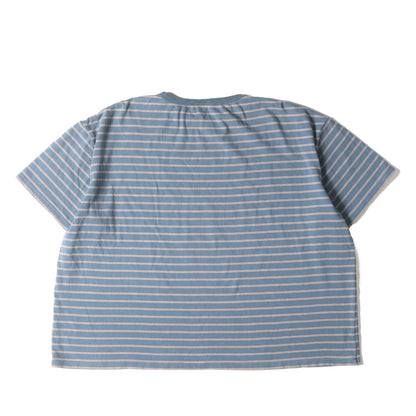 22SS オーバーサイズ ボーダー ストレッチ ヘビー Tシャツ 2色セット(Comfortable Border Tee)