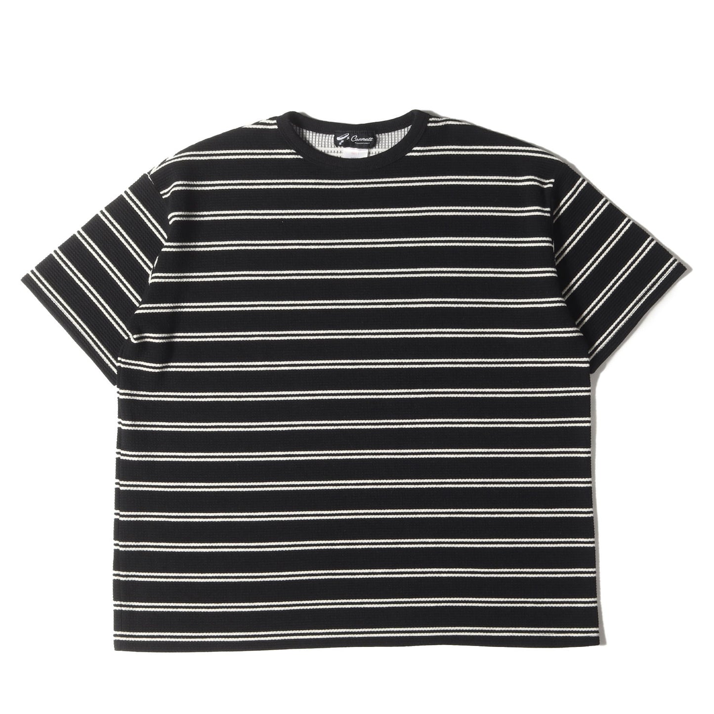 23SS オーバーサイズ ワッフル ボーダー Tシャツ 2色セット(Comfortable Waffle Border Tee)