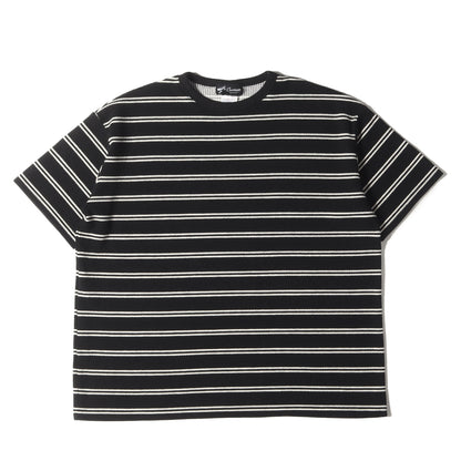 23SS オーバーサイズ ワッフル ボーダー Tシャツ 2色セット(Comfortable Waffle Border Tee)