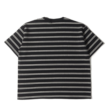 23SS オーバーサイズ ワッフル ボーダー Tシャツ 2色セット(Comfortable Waffle Border Tee)