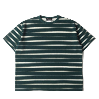 23SS オーバーサイズ ワッフル ボーダー Tシャツ 2色セット(Comfortable Waffle Border Tee)