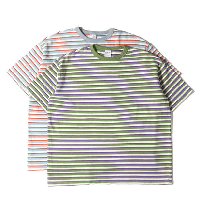 23SS オーバーサイズ ボーダー Tシャツ 2色セット(Comfortable Border Tee)