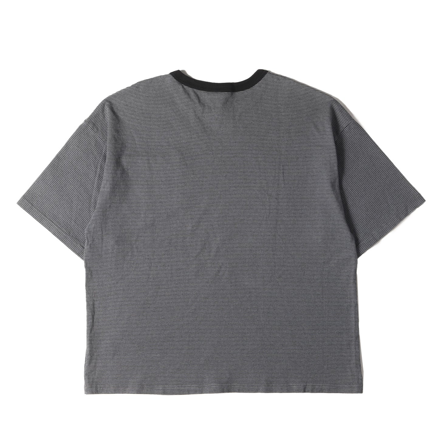 オーバーサイズ ボーダー ヘビー ポケット Tシャツ