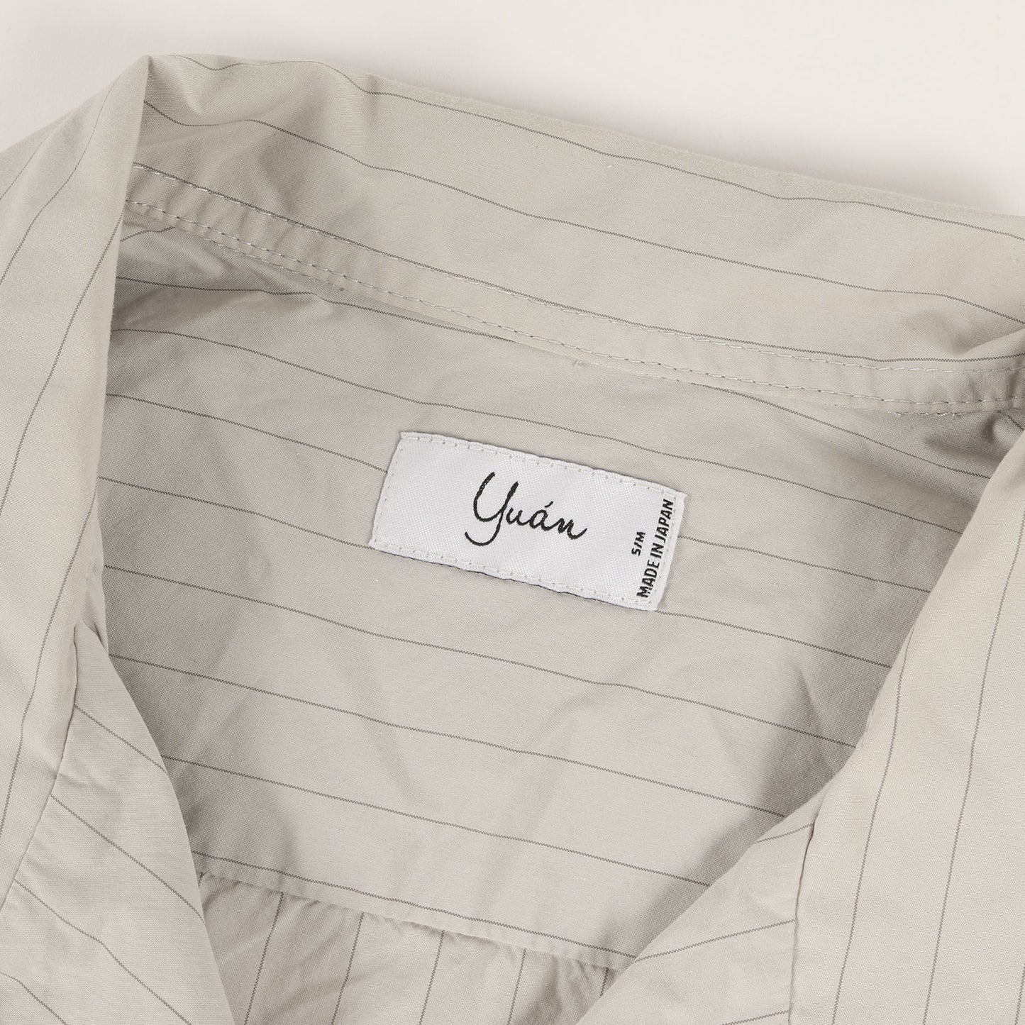 ピンストライプ オーバーサイズ オープンカラー 半袖シャツ