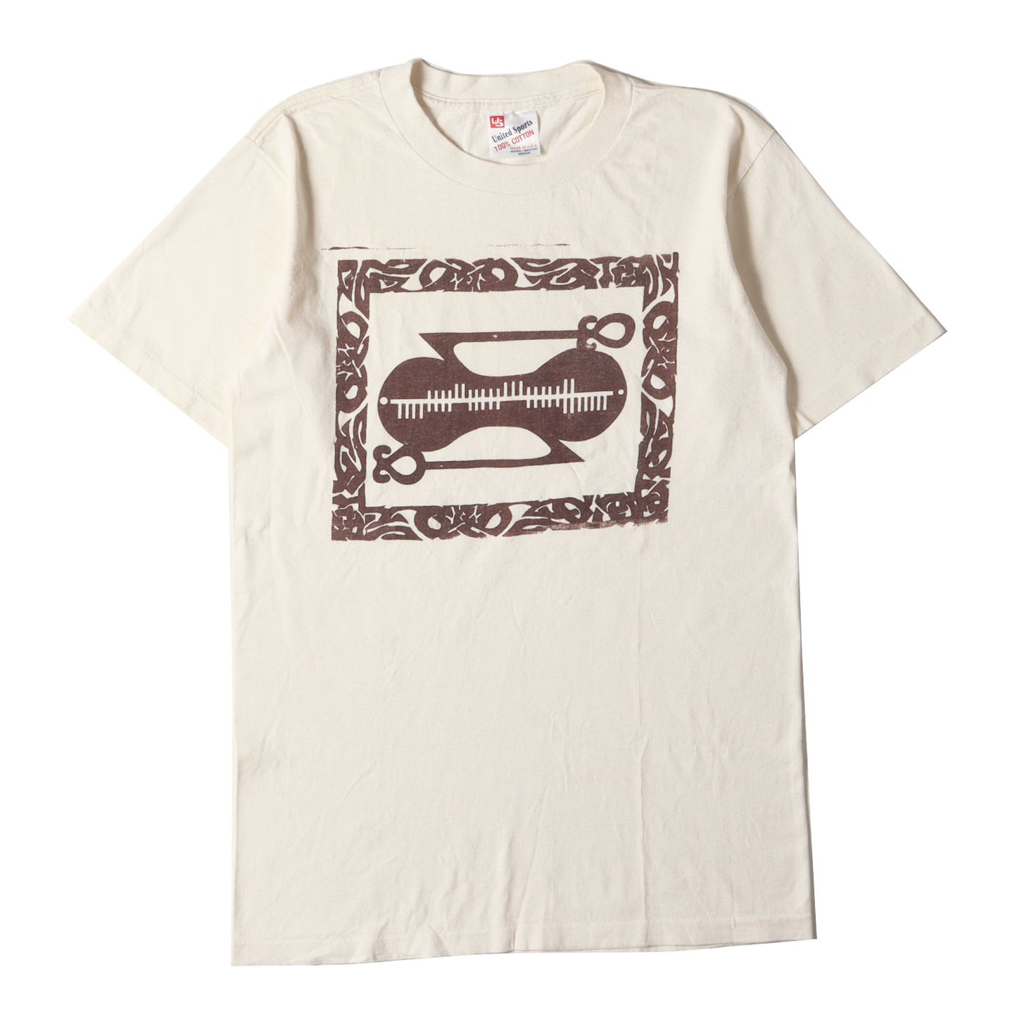00s 手刷りプリント Tシャツ リストバンド付き(United Sportsボディ / USA製)
